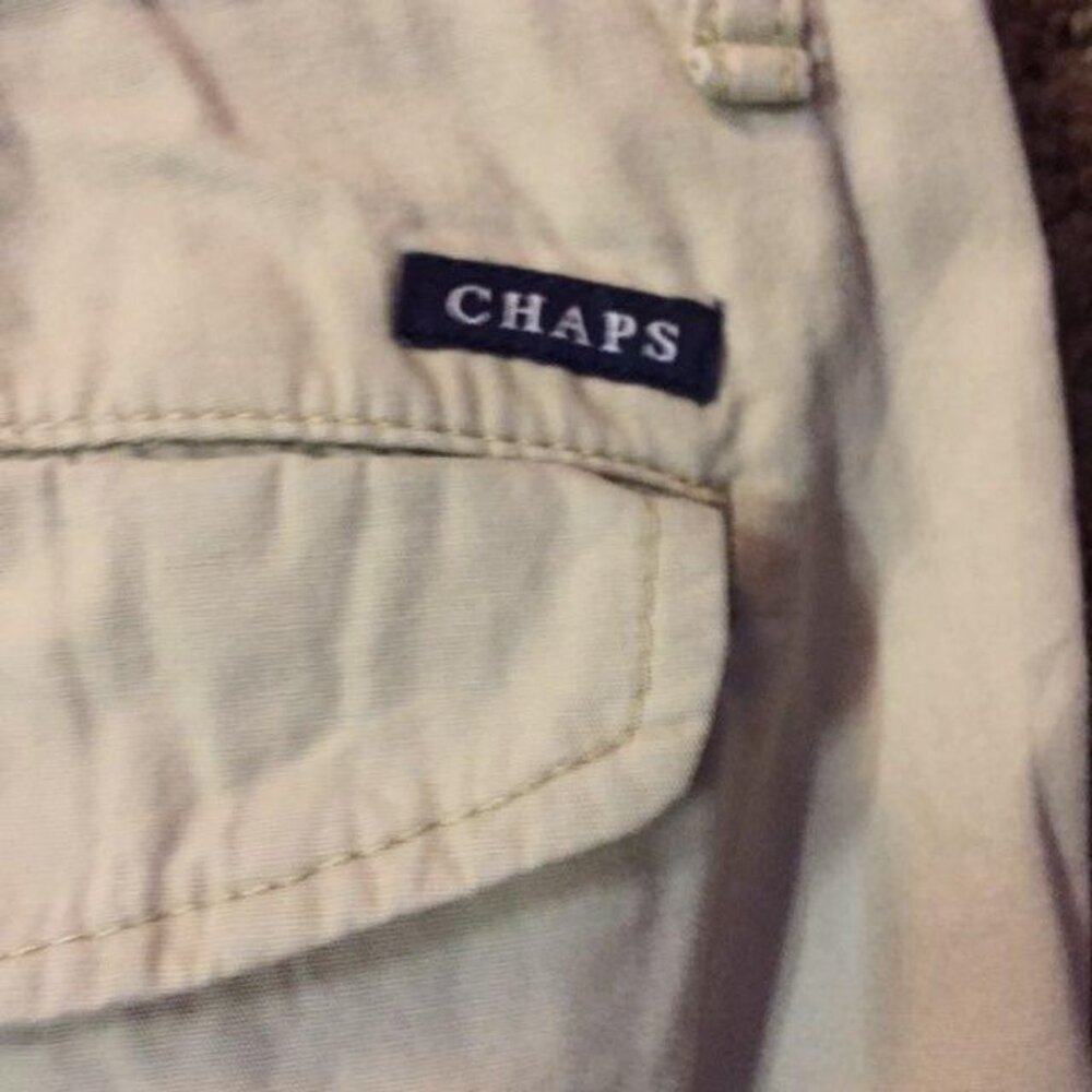 Chaps Cargo Shorts Mens 40 Used Hudson Beige - Picture 7 of 9